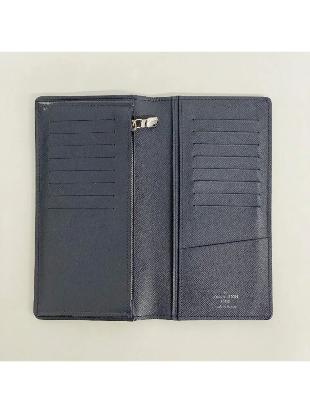 Louis Vuitton Wallet Epi Damier Graphite Portefeuille Brazza NM Blue Marine